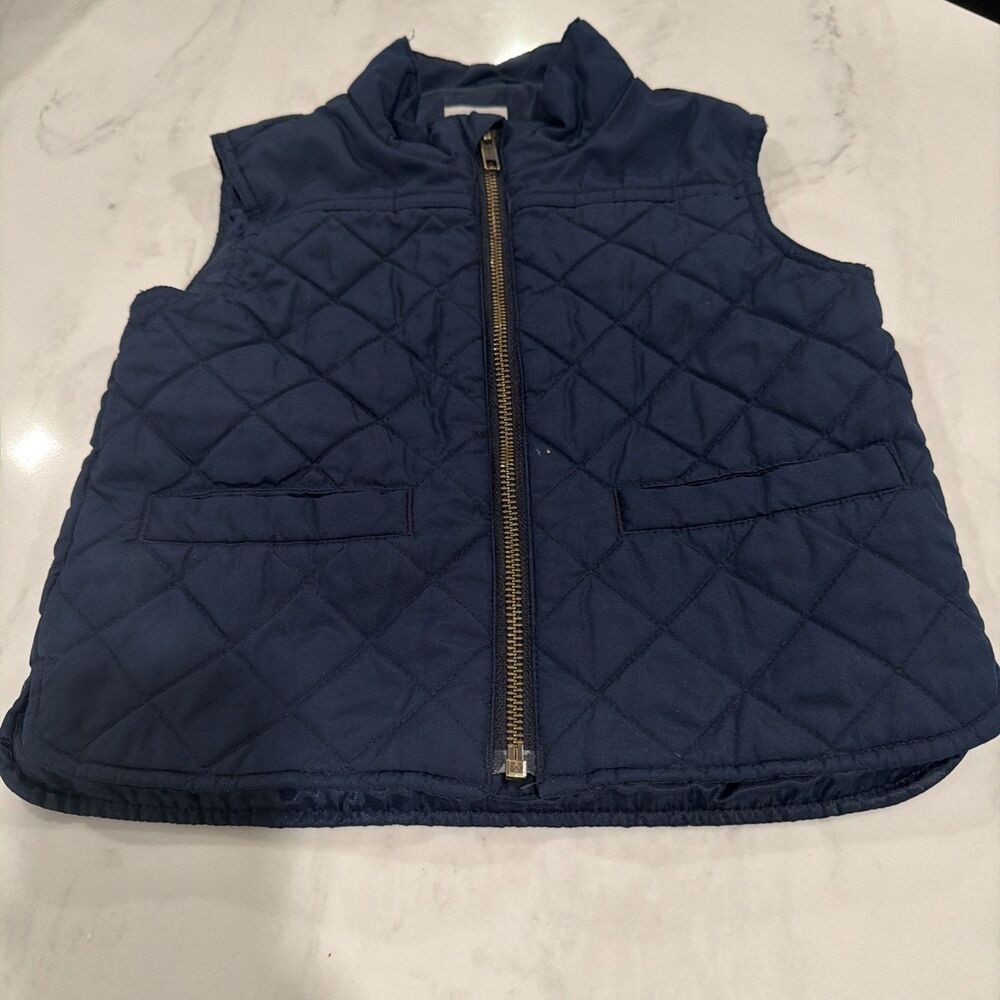 Crewcuts Puffer Vest Navy Blue Quilted Lined 3